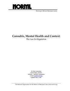 Microsoft Word - NORML_Cannabis_Mental_Health_Context_cover.doc
