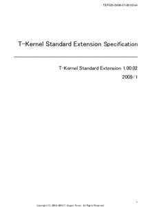 TEF020-S006en  T-Kernel Standard Extension Specification ────────────── T-Kernel Standard Extension