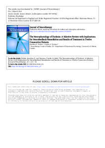 This article was downloaded by: [WNEU Journal of Neurotherapy] On: 2 March 2010 Access details: Access Details: [subscription number[removed]Publisher Routledge Informa Ltd Registered in England and Wales Registered N