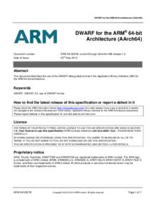 DWARF for the ARM 64-bit Architecture (AArch64)