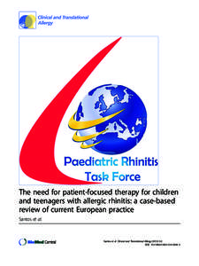 The need for patient-focused therapy for children and teenagers with allergic rhinitis: a case-based review of current European practice