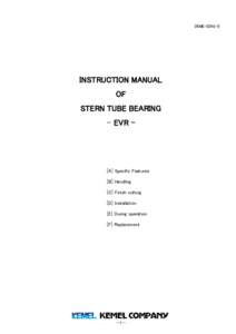 06ME-024E-6  INSTRUCTION MANUAL OF STERN TUBE BEARING - EVR -