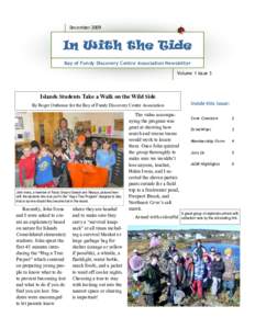 December[removed]In With the Tide Bay of Fundy Discovery Centre Association Newsletter Volume 1 issue 3