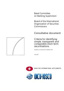 Basel Committee on Banking Supervision Board of the International Organization of Securities Commissions