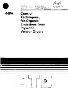 EPA[removed]Control Techniques for Organic Emissions from Plywood Veneer Dryers