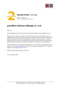 RELEASE NOTES  v3Paderborn, Contact: 