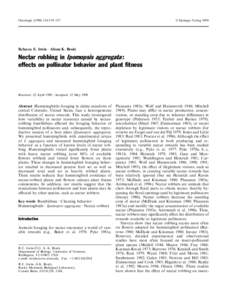 Oecologia:519±527  Ó Springer-Verlag 1998 Rebecca E. Irwin á Alison K. Brody