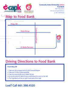 Community Action Partnership of Kern Food Bank 1807 Feliz Drive (do not use to get directions)  p