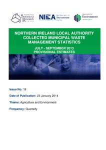Northern Ireland Local Authority Collected Municipal Waste Management Statistics