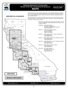 California Department of Conservation Division of Oil, Gas, and Geothermal Resources MAPS  ONSHORE OIL & GAS MAPS