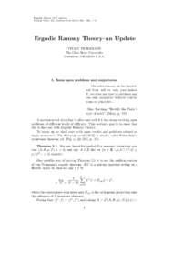 d  Ergodic Theory of Z -actions London Math. Soc. Lecture Note Series 228, 1996, 1–61  Ergodic Ramsey Theory–an Update