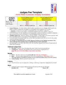 Judges Fee Template (Great Plains Gymnastics Judging Association) Cost per judgment entered Cost per judgment entered