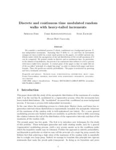 Discrete and continuous time modulated random walks with heavy-tailed increments Serguei Foss