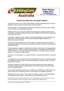 UnitingCare Australia media release