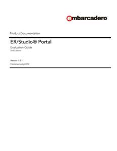 ER/Studio®  Portal[removed]Evaluation Guide, 2nd Edition