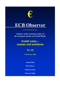 € ECB Observer www.ecb-observer.com Analyses of the monetary policy of the European System of Central Banks