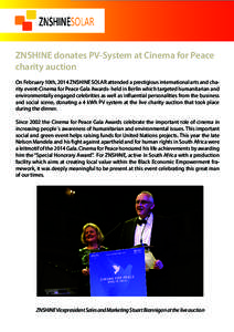 64. BERLINALE - Cinema for Peace GalaEmpfang & Gala in Berlin am