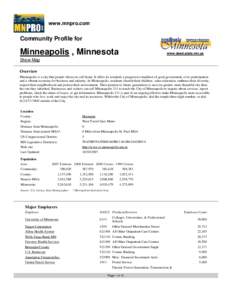 www.mnpro.com  Community Profile for Minneapolis , Minnesota