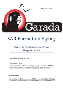 30th JuneSAR Formation Flying Annex 1. Mission Concept and Requirements Document Version: V01_00