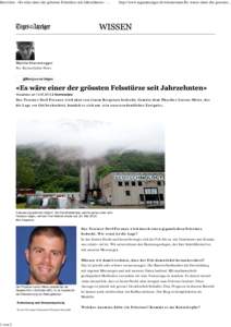 Interview: «Es wäre einer der grössten Felsstürze seit Jahrzehnten» - News Wissen: Natur - tagesanzeiger.ch