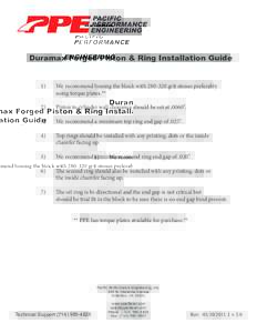 Duramax Forged Piston & Ring Installation Guide 1)