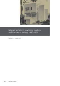 Migrant architects practising modern architecture in Sydney, [removed]Rebecca Hawcroft 38