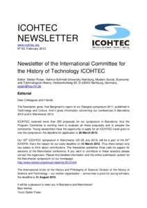 ICOHTEC NEWSLETTER www.icohtec.org No 83, February 2012