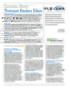Thomson Reuters Eikon Success Story