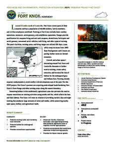 READINESS AND ENVIRONMENTAL PROTECTION INTEGRATION [REPI] PROGRAM PROJECT FACT SHEET U.S. ARMY : FORT KNOX : KENTUCKY  L