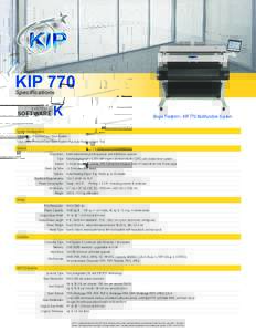 KIP 770 Specifications SYSTEM SOFTWARE
