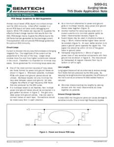 SI99-01  Surging Ideas TVS Diode Application Note PROTECTION PRODUCTS PCB Design Guidelines for ESD Suppression