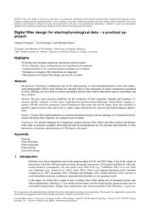 NOTICE: this is the author’s version of a work that was accepted for publication in the Journal of Neuroscience Methods following peer review. Changes resulting from the publishing process, such as editing, corrections