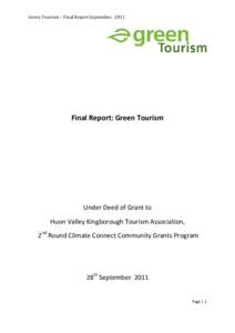 Microsoft Word - Final Report - Green Tourism -Sep11