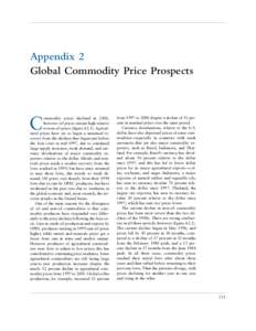 Appendix 2 Global Commodity Price Prospects C  ommodity prices declined in 2001,