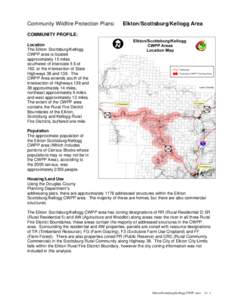 Community Wildfire Protection Plans:  Elkton/Scottsburg/Kellogg Area COMMUNITY PROFILE: Location