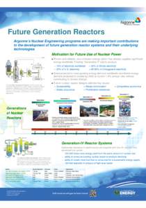 Nuclear technology / Energy conversion / Radioactive waste / Graphite moderated reactors / Nuclear reprocessing / Generation IV reactor / Nuclear reactor / Sodium-cooled fast reactor / Fast-neutron reactor / Gas-cooled fast reactor / Lead-cooled fast reactor / Nuclear fuel