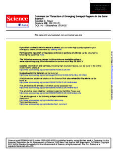 Comment on ''Detection of Emerging Sunspot Regions in the Solar Interior'' Douglas C. Braun Science 336, ); DOI: science