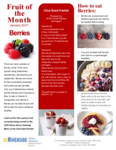 Fruit of the Month January 2017:  Berries