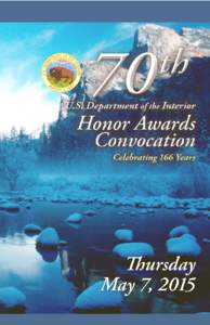 U.S. Department of the Interior  70th Honor Awards Convocation Bison Bistro Cafeteria Stewart Lee Udall Department of the Interior Building