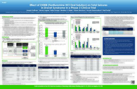 P4.467  Effect of ZX008 (Fenfluramine HCl Oral Solution) on Total Seizures in Dravet Syndrome in a Phase 3 Clinical Trial Joseph Sullivan, Lieven Lagae, Kelly Knupp, Bradley S. Galer, Glenn Morrison, Arnold Gammaitoni, G