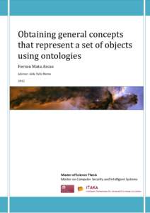 Obtaining general concepts that represent a set of objects using ontologies