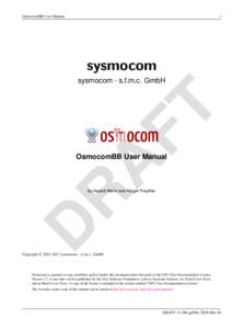 OsmocomBB User Manual  i A FT