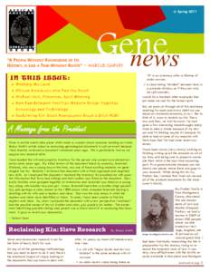 SpringGene news  “A PEOPLE WITHOUT KNOWLEDGE OF ITS