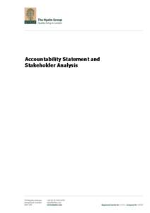 Accountability Statement and Stakeholder Analysis