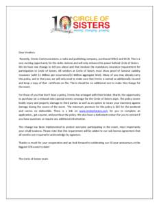 Dear Vendors: Recently, Emmis Communications, a radio and publishing company, purchased WBLS and WLIB. This is a very exciting opportunity for the radio stations and will only enhance the power behind Circle of Sisters. 
