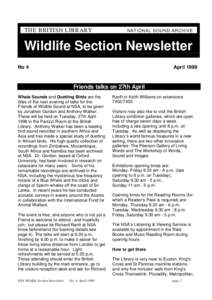 WILDLIFE SECTION Newsletter