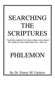 SEARCHING THE SCRIPTURES 