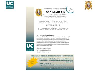 GLOBALIZACIÓN, CRECIMIENTO Y COMPETITIVIDAD Patricio Pérez Universidad de Cantabria
