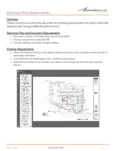 Electronic Plans Requirements Overview These instructions outline the document and drawing requirements for plans submitted electronically through MyBuildingPermit.com. Electronic Plan and Document Requirements 