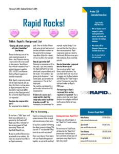 February 1, 2012—Updated October 9, 2014  Profile: COF Colorado State Univ.  Rapid Rocks!